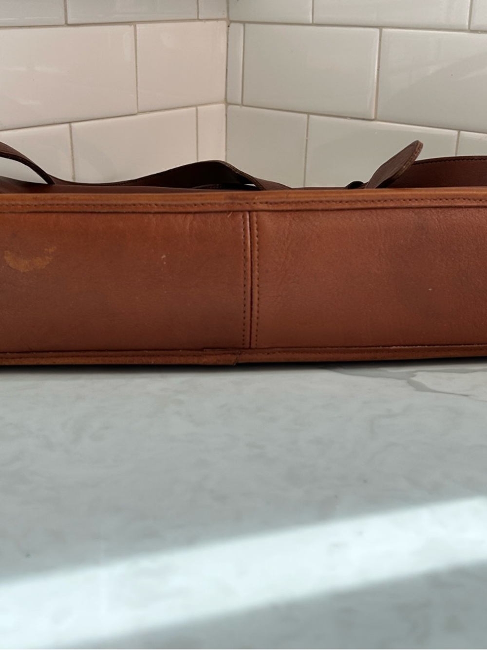 Vintage Coach Lexington Briefcase 5265 British Tan Leather Messenger Bag USA - Picture 13 of 16